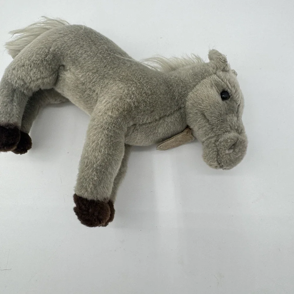 Russ Berrie‎ Yomiko Classics Stallion Horse Plush Gray White Mane Stuffed Animal